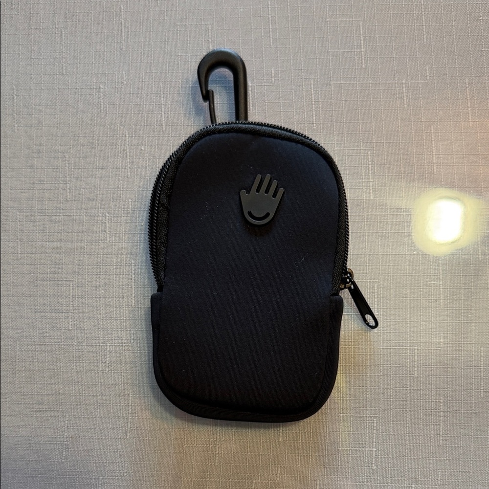 Touchland Black Neoprene Hand Sanitizer Pouch with Clip NWOT